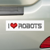 I Liebe Herzroboter - Robotik Lover Autoaufkleber (Auf Auto)