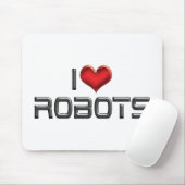 I Liebe Herzroboter - Robotik Lover Mousepad (Mit Mouse)