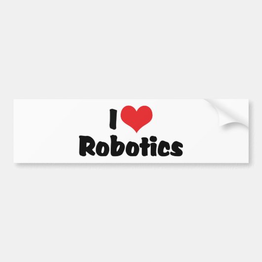 I Liebe Herzrobotik - Roboter Lover Autoaufkleber (Vorne)