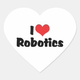 I Liebe Herzrobotik - Roboter Lover Herz-Aufkleber