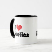 I Liebe Herzrobotik - Roboter Lover Tasse (Vorderseite Links)