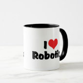 I Liebe Herzrobotik - Roboter Lover Tasse (VorderseiteRechts)