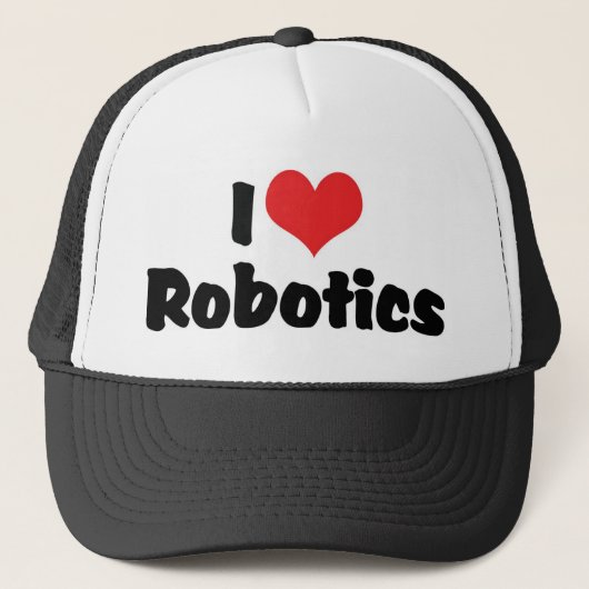 I Liebe Herzrobotik - Roboter Lover Truckerkappe (Vorderseite)