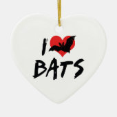 I Liebe Herzschlag Keramik Ornament (Vorne)