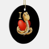 I Liebe Herzschlangen Keramik Ornament (Rechts)