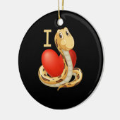 I Liebe Herzschlangen Keramik Ornament (Links)