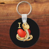 I Liebe Herzschlangen Schlüsselanhänger (Vorderseite)
