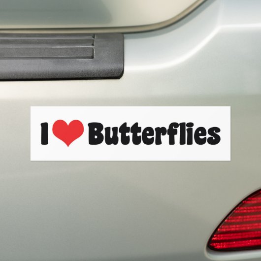 I Liebe Herzschmetterlinge - Schmetterling Lover Autoaufkleber (Auf Auto)