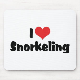 I Liebe Herzschnorcheln - tropischer Fisch Lover Mousepad