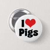 I Liebe Herzschweine Button (Vorne & Hinten)