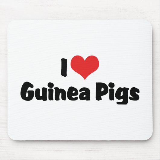 I Liebe Herzschweine Guinea Mousepad (Vorne)