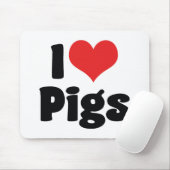 I Liebe Herzschweine Mousepad (Mit Mouse)