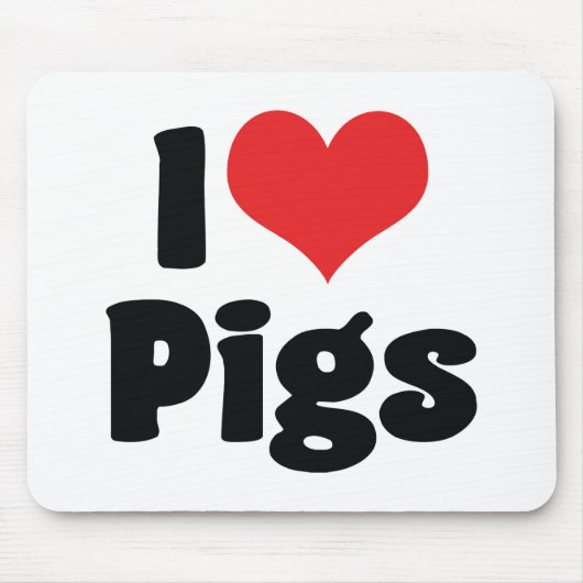 I Liebe Herzschweine Mousepad (Vorne)