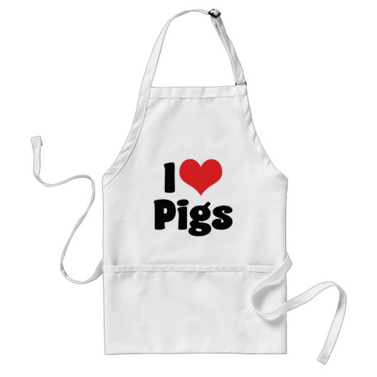 I Liebe Herzschweine Schürze (Vorne)