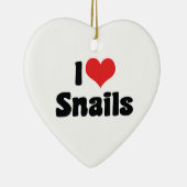 I Liebe Herzsnails Keramik Ornament (Rechts)