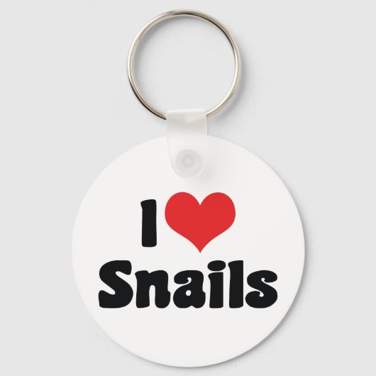 I Liebe Herzsnails Schlüsselanhänger (Vorderseite)