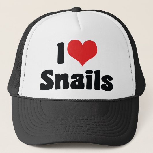 I Liebe Herzsnails Truckerkappe (Vorderseite)