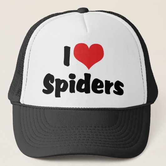 I Liebe Herzspinnen Truckerkappe (Vorderseite)