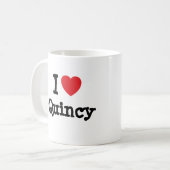 I Liebe Herzstillstand personalisiert Kaffeetasse (Vorderseite Links)