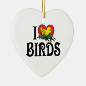 I Liebe Herzvögel Keramikornament (Rechts)