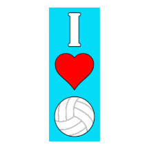 I Liebe/Herzvolleyball jedes farbige vertikale Pos