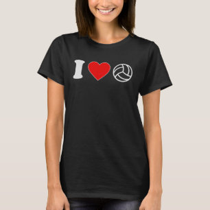I Liebe Herzvolleyball-Spieler für Teen Girls Wome T-Shirt