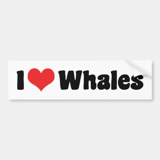 I Liebe Herzwale - Whale Lover Autoaufkleber (Vorne)