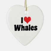 I Liebe Herzwale - Whale Lover Keramikornament (Rechts)