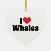 I Liebe Herzwale - Whale Lover Keramikornament (Vorne)