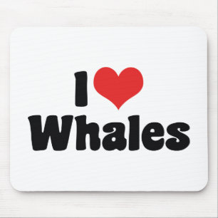 I Liebe Herzwale - Whale Lover Mousepad