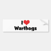 I Liebe Herzwarthogs Autoaufkleber (Vorne)