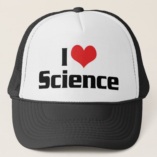 I Liebe Herzwissenschaften Truckerkappe (Vorderseite)
