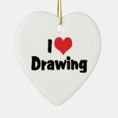 I Liebe HerzZeichn - Künstler & Illustrator Keramikornament (Rechts)
