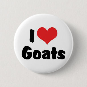 I Liebe Herzziegen - Ziege lange Button