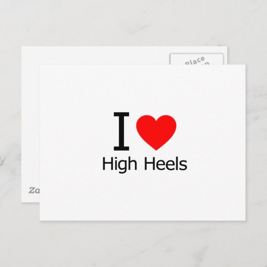 I Liebe High Heels Postkarte (Vorne/Hinten)