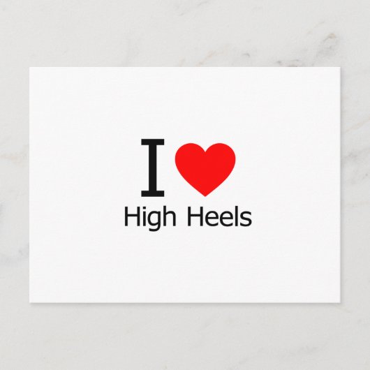 I Liebe High Heels Postkarte (Vorderseite)