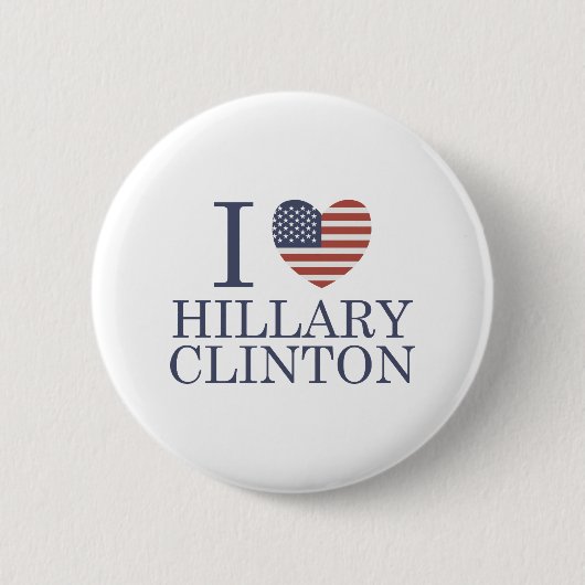I Liebe Hillary Clinton Button (Vorderseite)