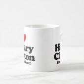 I Liebe Hillary Clinton für Präsidenten Kaffeetasse (Mittel)