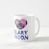 I Liebe Hillary Clinton für US-Präsident Heart Kaffeetasse (VorderseiteRechts)