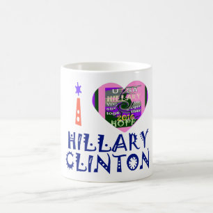 I Liebe Hillary Clinton für US-Präsident Heart Kaffeetasse