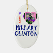 I Liebe Hillary Clinton für US-Präsident Heart Keramik Ornament (Rechts)