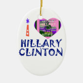 I Liebe Hillary Clinton für US-Präsident Heart Keramik Ornament (Vorne)