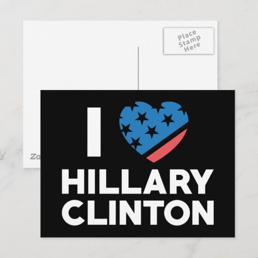 I Liebe Hillary Clinton Postkarte (Vorne/Hinten)