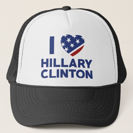 I Liebe Hillary Clinton Truckerkappe (Vorderseite)