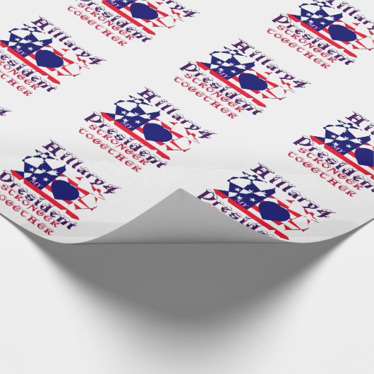 I Liebe Hillary für US-Präsident Wir sind stark Geschenkpapier (Ecke)