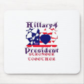 I Liebe Hillary für US-Präsident Wir sind stark Mousepad (Vorne)