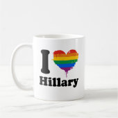 I LIEBE HILLARY PRIDE -.pnng Kaffeetasse (Links)
