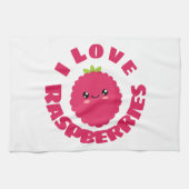 I Liebe Himbeeren Geschirrtuch (Horizontal)
