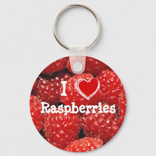 I Liebe Himbeeren Schlüsselanhänger (Vorderseite)