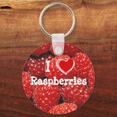 I Liebe Himbeeren Schlüsselanhänger (Vorderseite)
